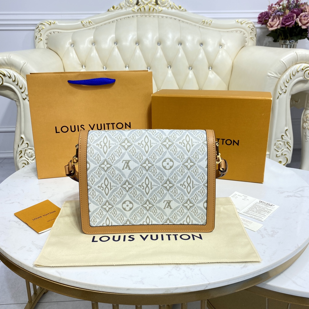 Louis Vuitton SINCE 1854 DAUPHINE MM Handbag M59483 Ecru/Caramel